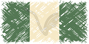 Нигерийский гранж флаг. - рисунок в векторном формате