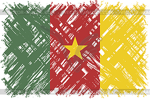 Cameroon grunge flag.  - vector clip art