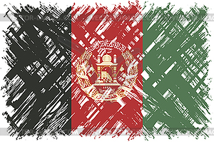 Afghanistan grunge flag. - vector image