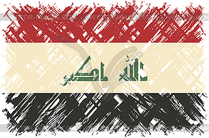 Iraqi grunge flag.  - vector clipart