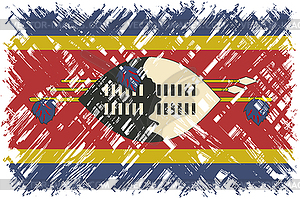 Swaziland grunge flag.  - vector clipart