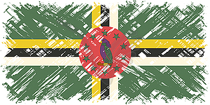 Dominican grunge flag.  - color vector clipart