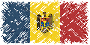 Moldovan grunge flag. - vector clip art