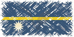 Nauru grunge flag.  - vector clipart