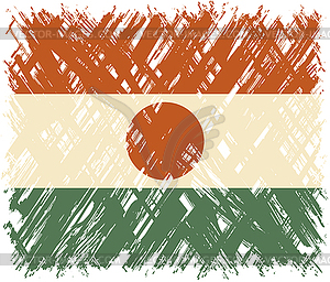 Niger grunge flag.  - vector clip art
