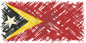 Timor-Leste grunge flag.  - royalty-free vector clipart