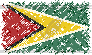 Guyana grunge flag.  - vector clipart