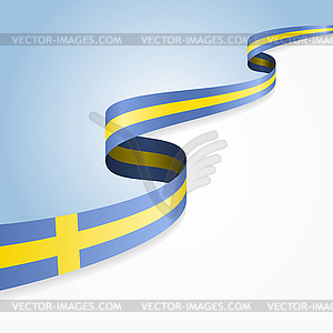 Шведский флаг фон. - векторный клипарт Royalty-Free