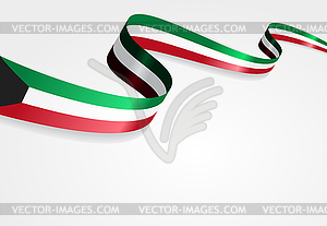 Kuwait flag background.  - vector image