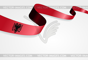 Albanian flag background.  - color vector clipart