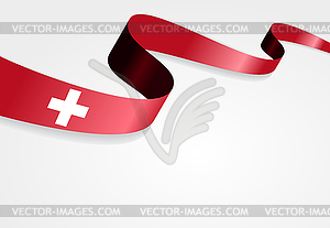 Swiss flag background. - vector clip art
