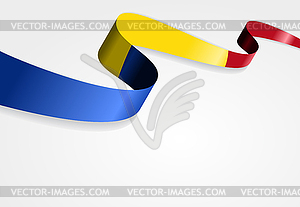 Romanian flag background.  - royalty-free vector clipart