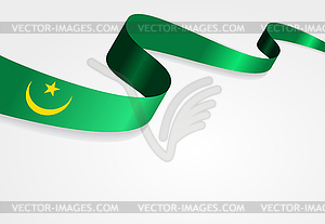 Mauritanian flag background.  - vector image
