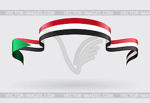 Sudanese flag background.  - vector image