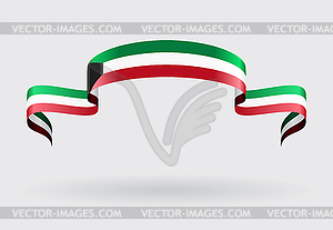 Kuwait flag background. - vector clipart