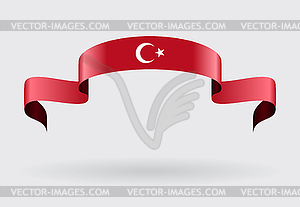 Turkish flag background. - vector clipart
