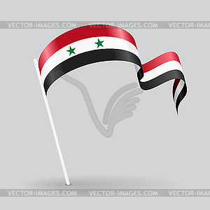 Syrian wavy flag.  - vector image