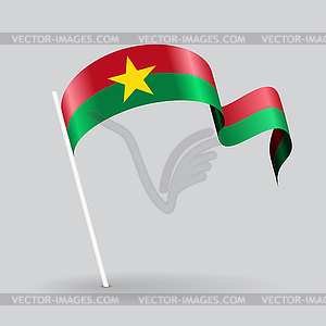 Burkina Faso wavy flag.  - vector image