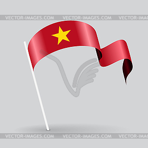 Vietnamese wavy flag.  - stock vector clipart