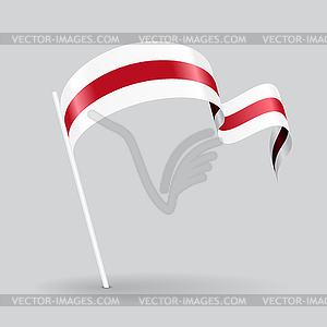 Belarus wavy flag.  - vector clipart