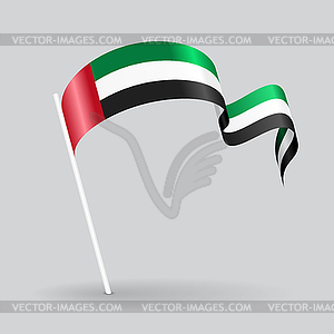 United Arab Emirates wavy flag.  - vector image