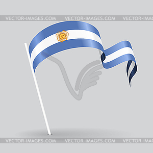 Argentinean wavy flag.  - royalty-free vector image