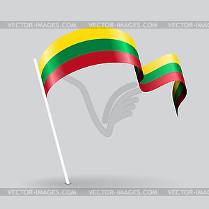 Lithuanian wavy flag.  - vector image