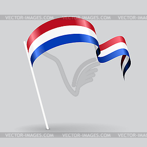 Dutch wavy flag.  - vector clipart