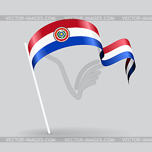 Парагвайский волнистой флаг. - изображение в векторе / векторный клипарт