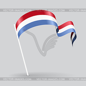 Luxembourg wavy flag.  - vector clipart