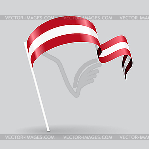 Austrian wavy flag.  - vector image