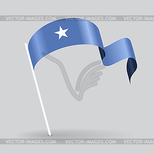 Somalian wavy flag.  - vector clipart