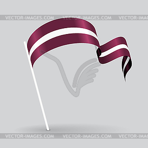 Latvian wavy flag.  - vector image