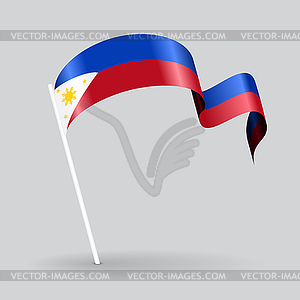 Philippines wavy flag.  - vector clipart