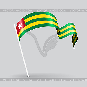 Togolese wavy flag.  - vector image