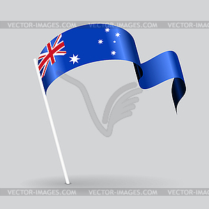 Australian wavy flag.  - vector EPS clipart