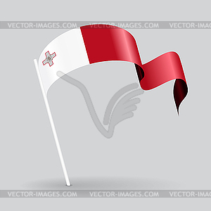 Мальтийский волнистой флаг. - графика в векторе