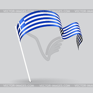 Greek wavy flag.  - royalty-free vector clipart