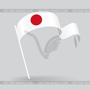 Japanese wavy flag.  - vector image