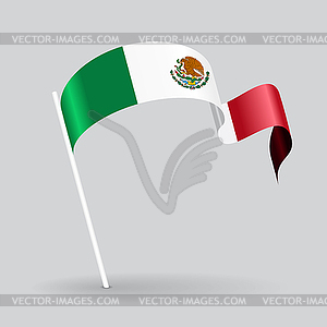 Mexican wavy flag.  - vector image