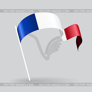 French wavy flag.  - vector clipart