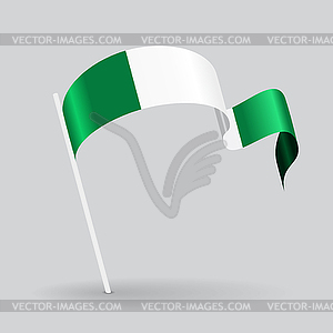 Нигерийский волнистой флаг. - клипарт