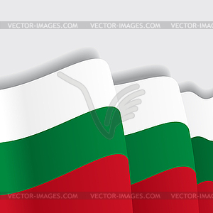 Bulgarian waving Flag.  - vector image