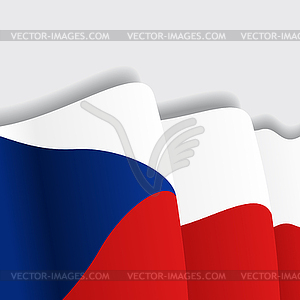 Czech waving Flag.  - stock vector clipart