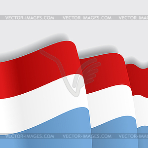 Luxembourg waving Flag.  - vector clip art