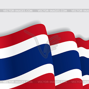 Тайский развевающийся флаг. - иллюстрация в векторе