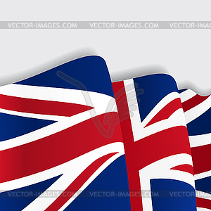 British waving Flag. - vector clip art