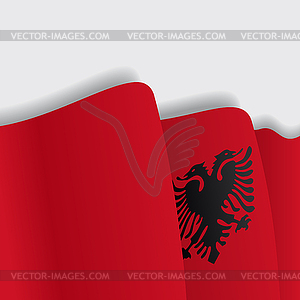 Albanian waving Flag.  - vector clip art