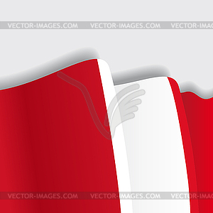 Peruvian waving Flag.  - vector image
