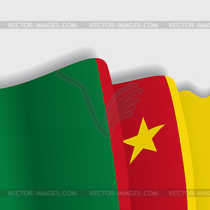 Cameroon waving Flag.  - vector EPS clipart